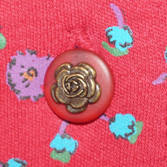 Vintage 90s Floral Button Down Tunic Blouse Top - Picture 2 of 7